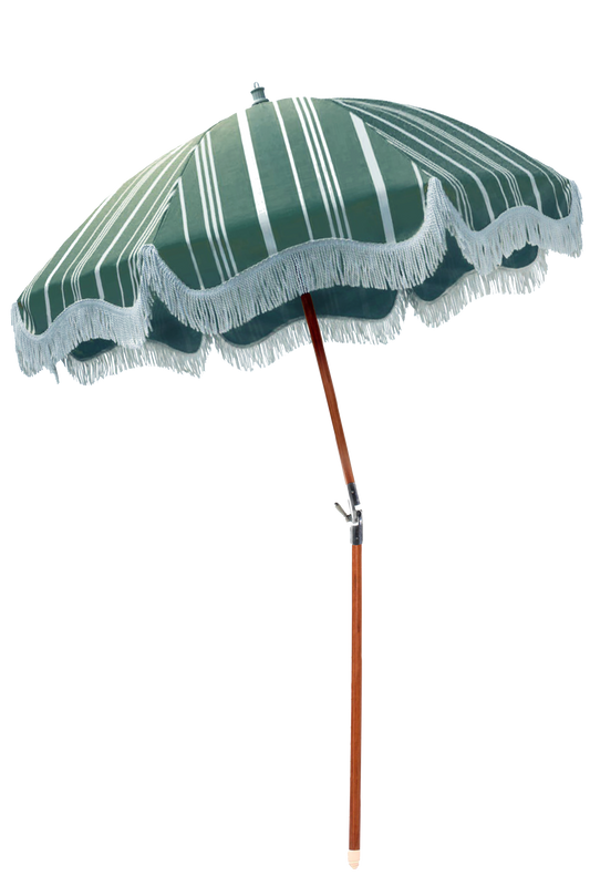 Green Stripe Beach Umbrella
