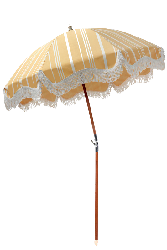 Yellow Stripe Beach Umbrella