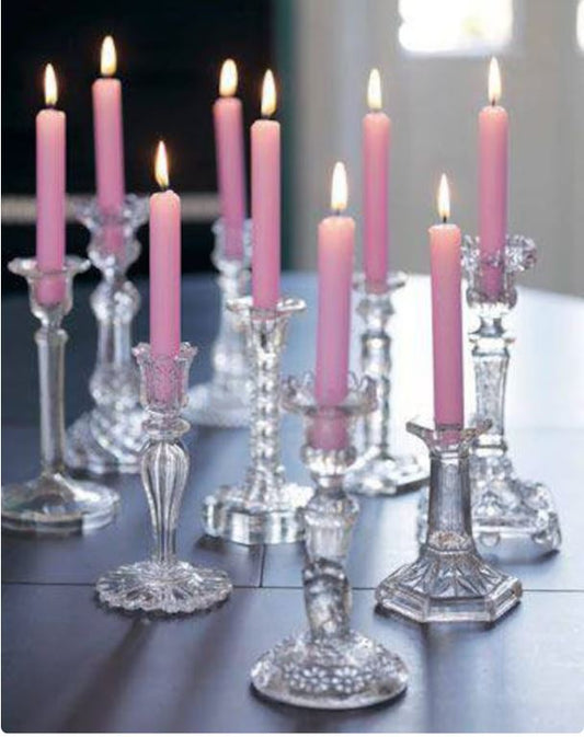 Vintage glass candlesticks