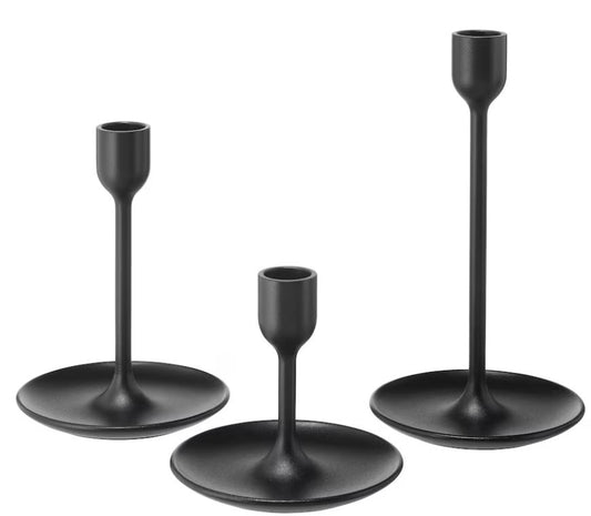 Black metal candlesticks